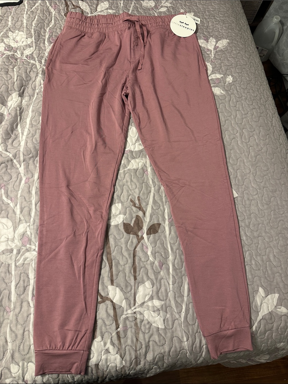 Little sleepies Mauve Lunaluxe™ Joggers - Small